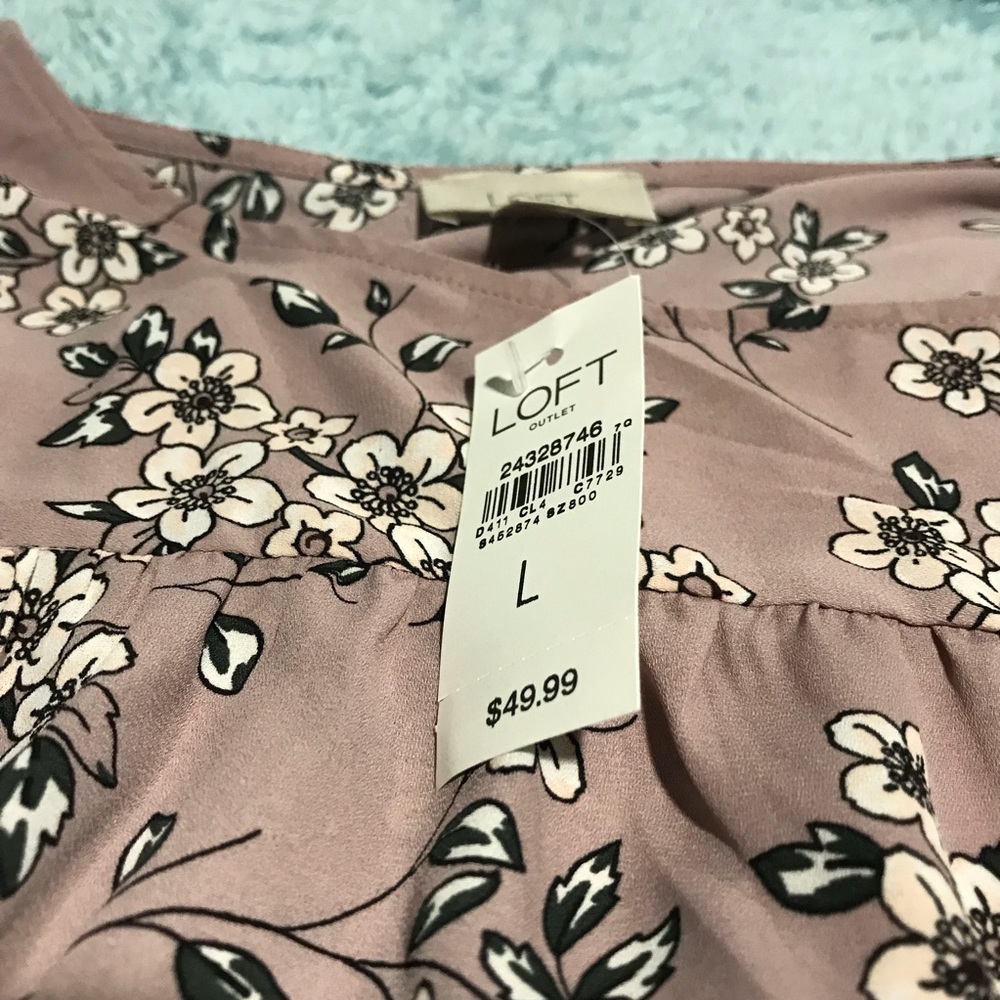 Loft, Size Large Floral Top